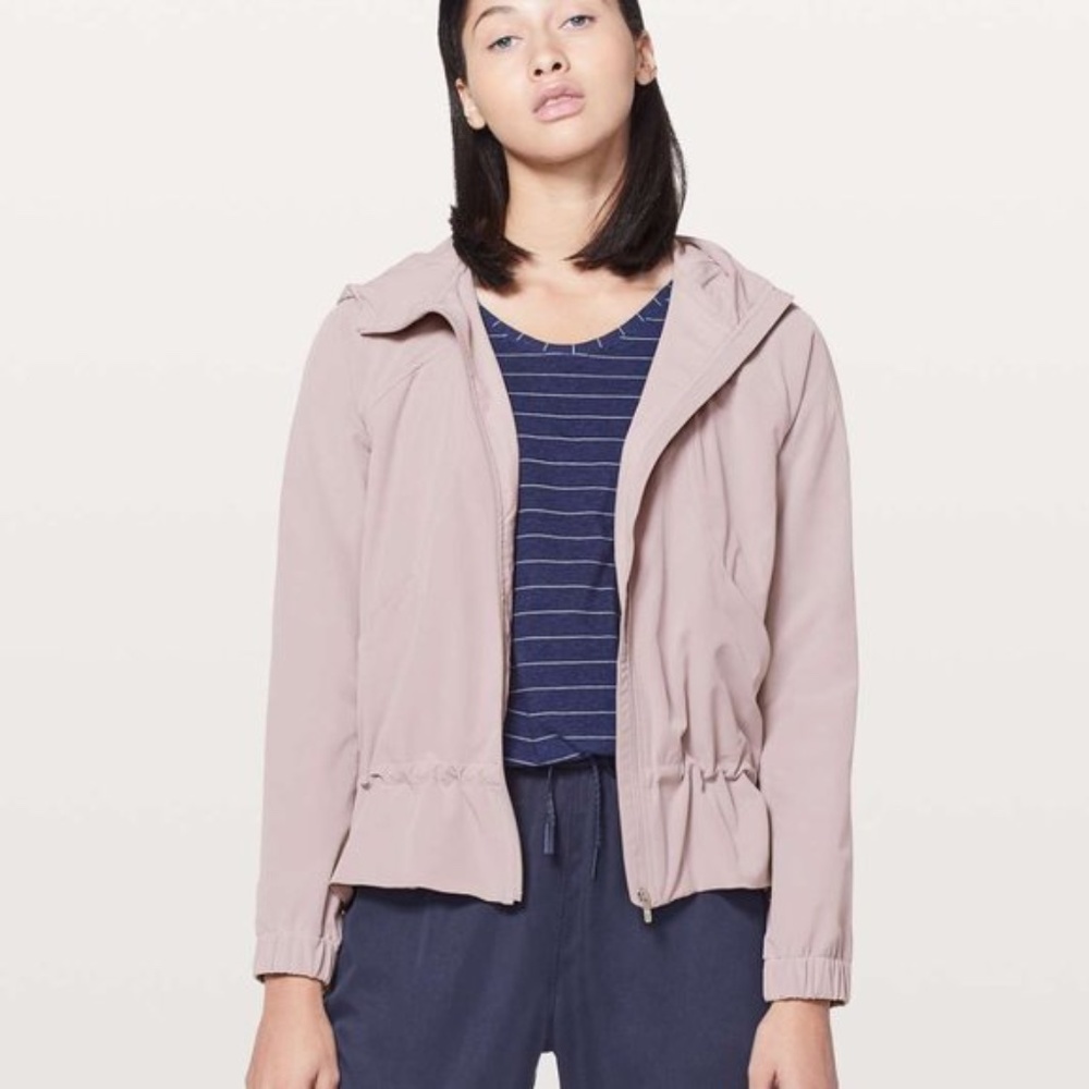 Lululemon Pack It Up Jacket Size 4 Smoky Blush Pink Lightweight Hood